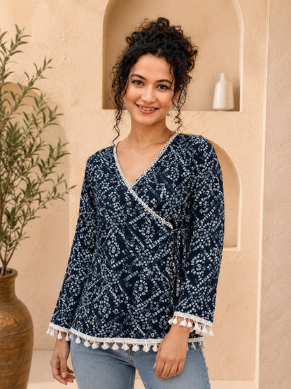 Bandhani Wrap Top — Vunaya