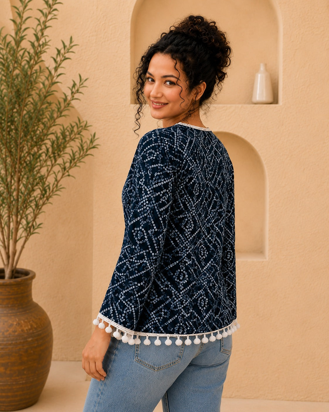 Bandhani Wrap Top — Vunaya